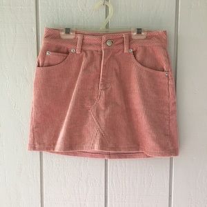 Forever 21 Pink Corduroy Skirt: S